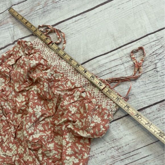 Faherty Renata Jumpsuit Pink White Floral Size Large - Picture 8 of 12